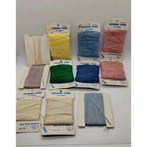 Vtg Cross Stitch Originals Wicking Yarn Thread Lot of 8+ Natural and Colors